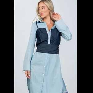 Blue Denim button down blouse